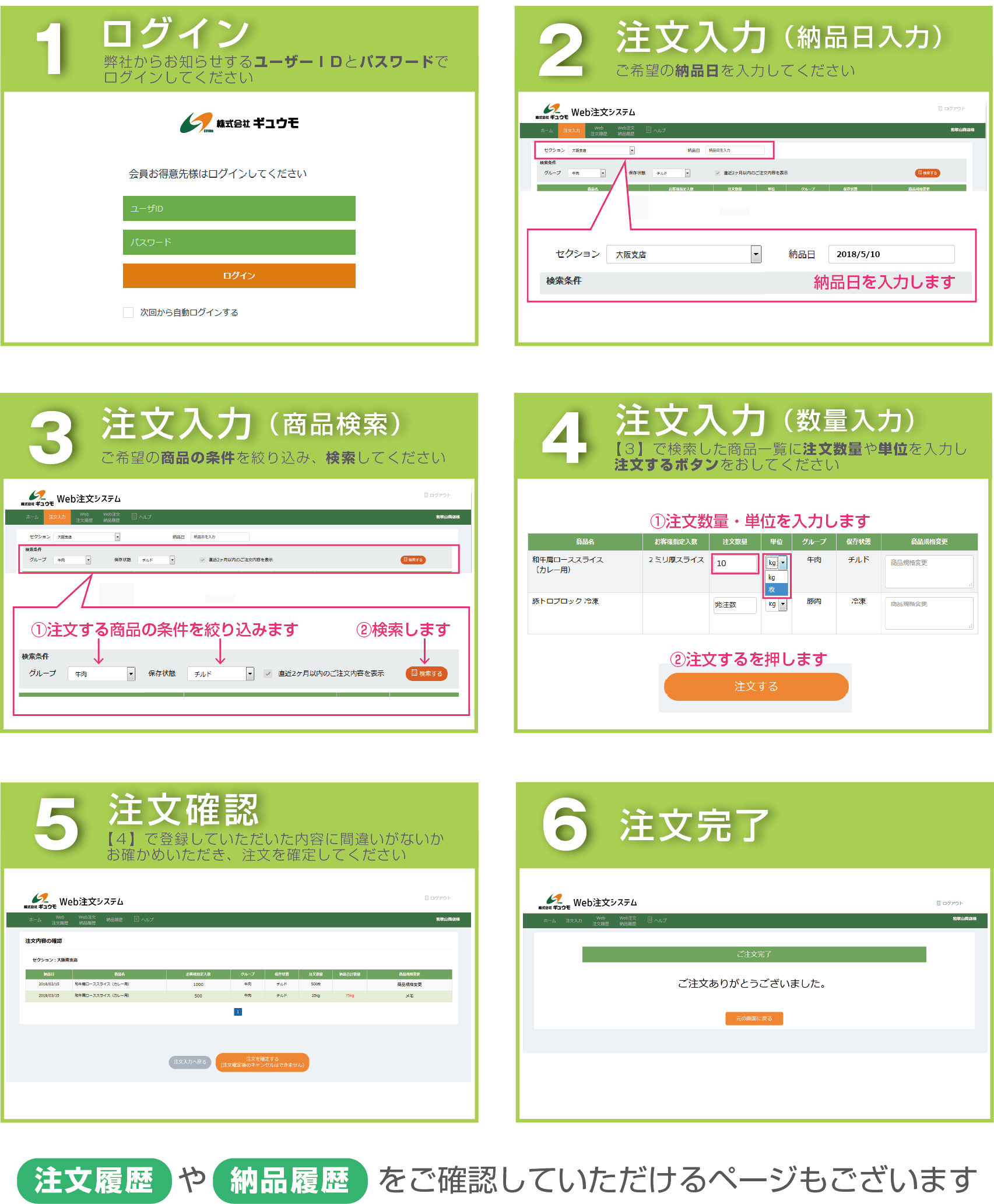 ご注文の流れ詳細